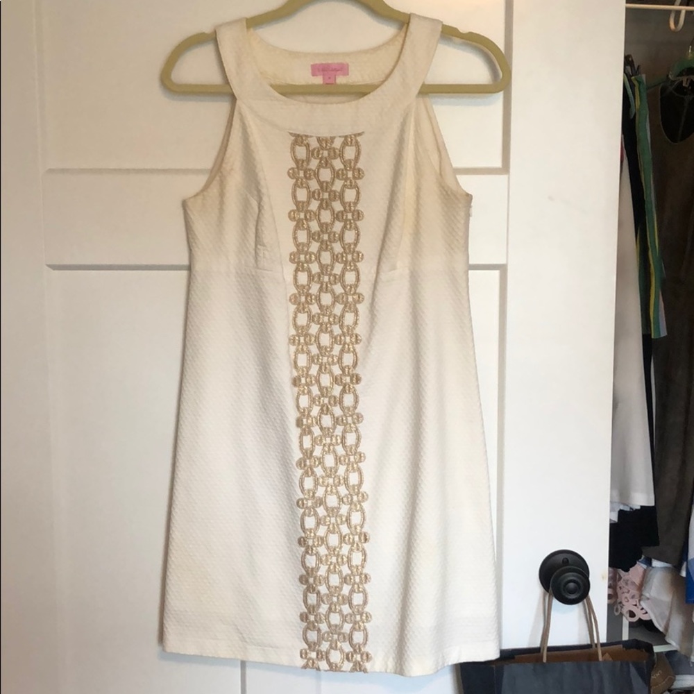 Lilly Pulitzer White Jacqueline A Line Shift Dress
